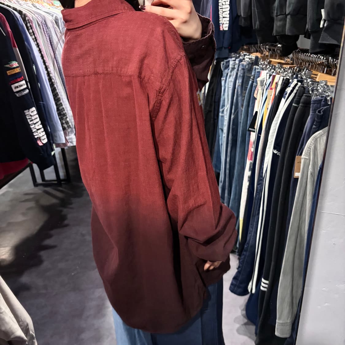 [IM] Carhartt 칼하트 긴팔 셔츠 버건디 상품이미지6
