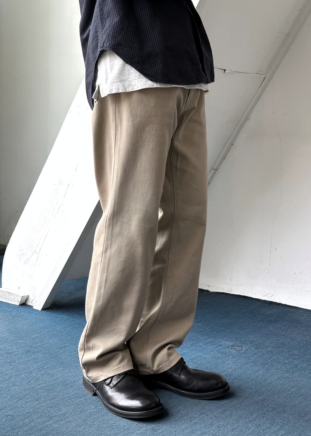 Cotton 5pkt wide straight pants 상품이미지1