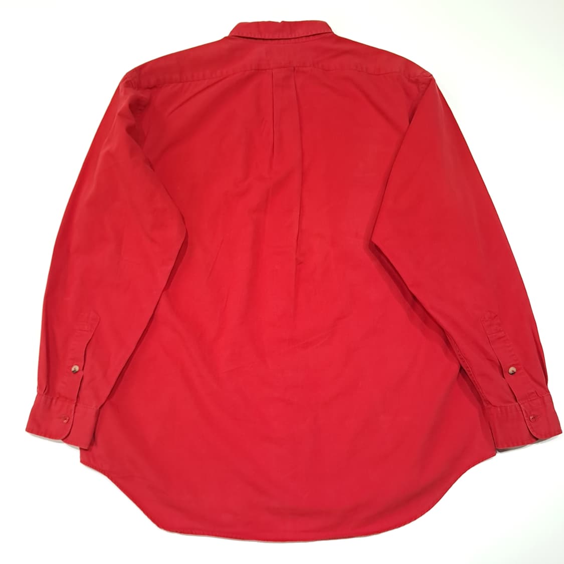 CL763 L 90s 미국판 코튼 트윌 포켓 레드 워크 셔츠 남방 상품이미지6
