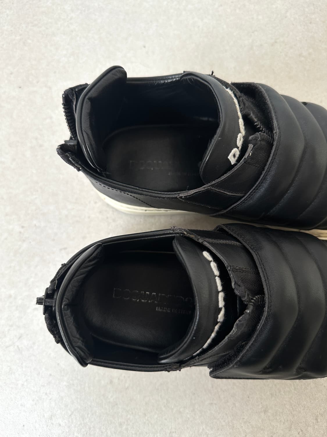 디스퀘어드 블랙푸퍼 레더 지퍼 스니커즈 상품이미지6