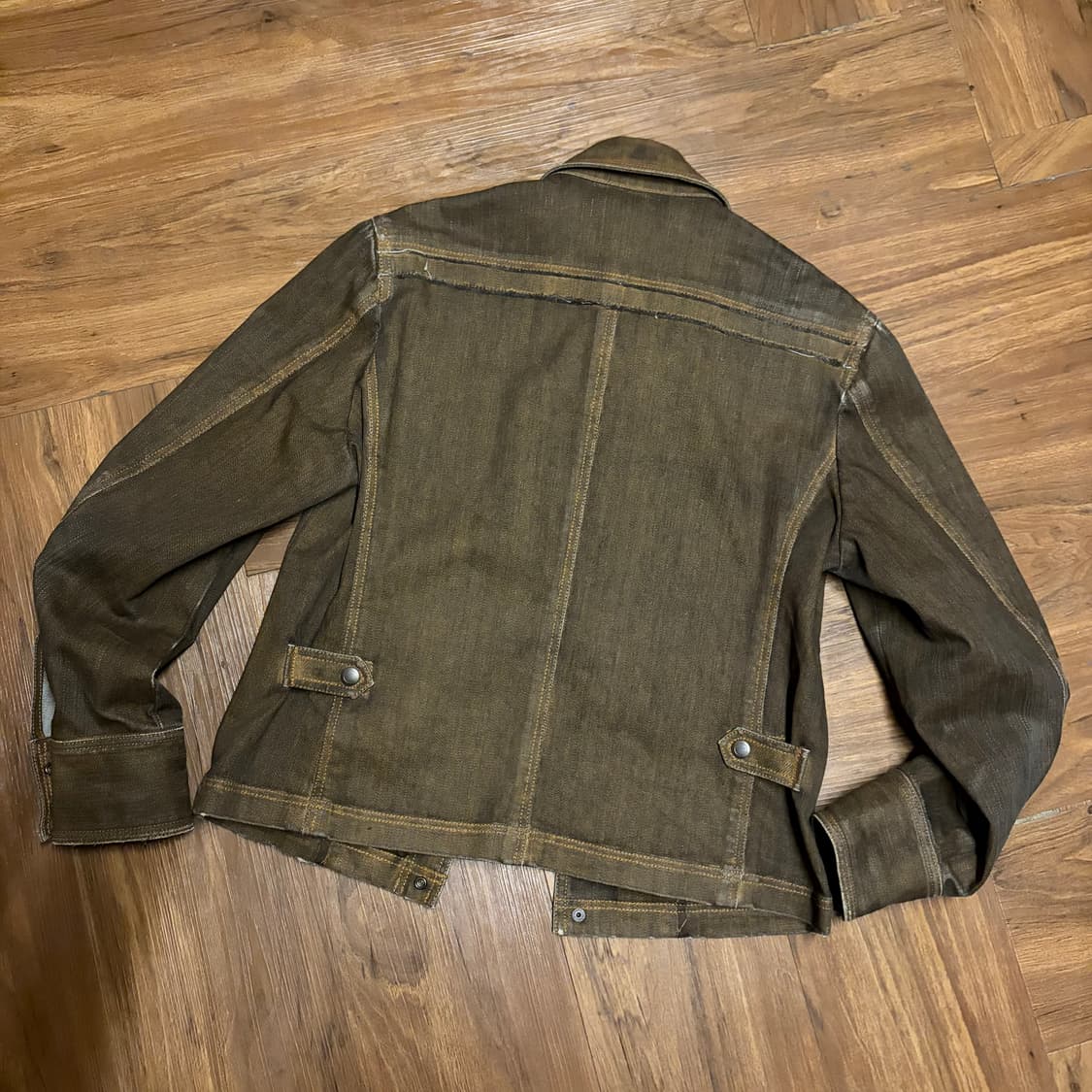 ELLE HOMME AGED BROWN TRUCKER JACKET 상품이미지2