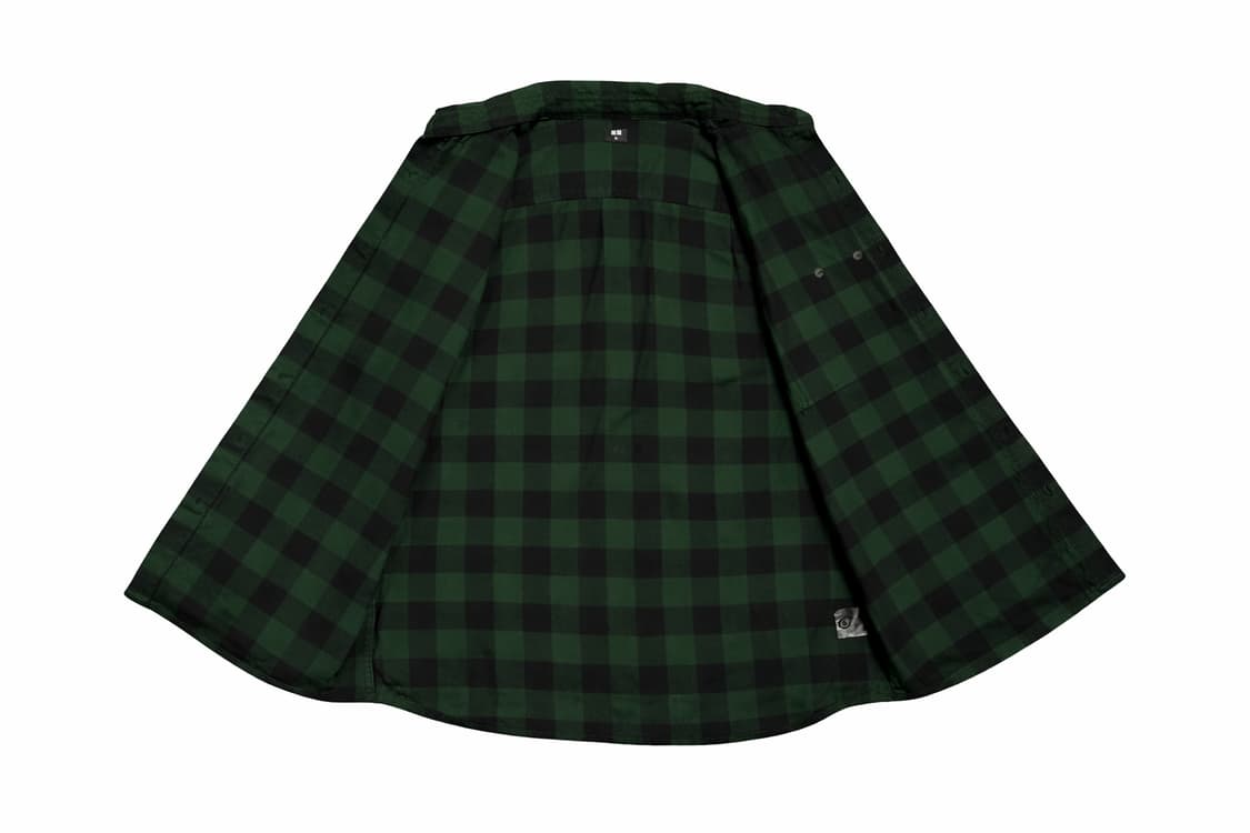 JPN 일본 빈티지 클래식 워크웨어 유니클로 그린 플란넬 체크 셔츠 XL 상품이미지3