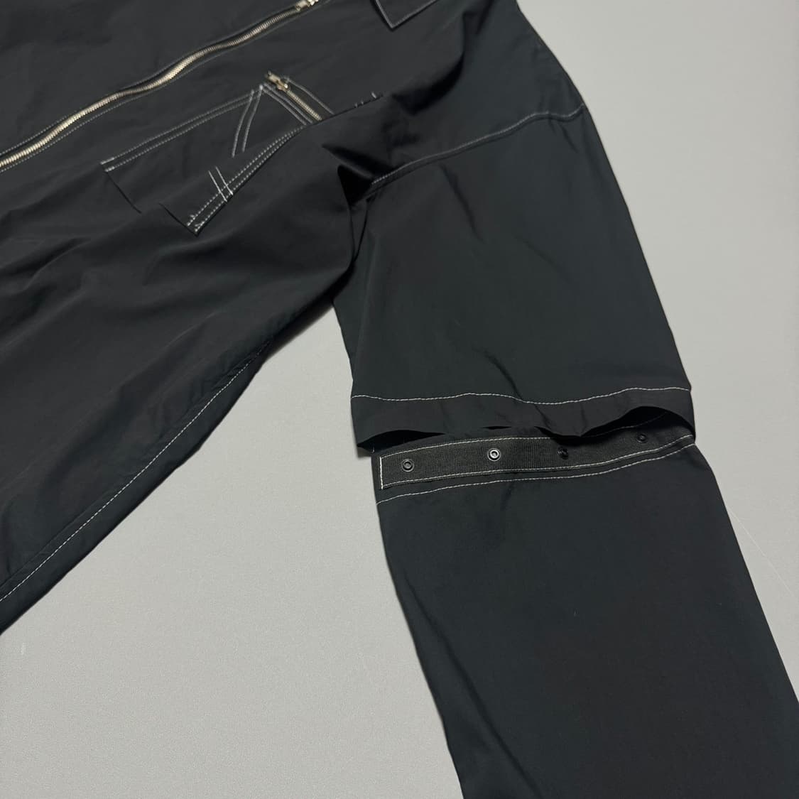 NULABEL CM1YOK42 블랙 레이어 코튼 혼방 집업 셔츠 자켓 상품이미지4