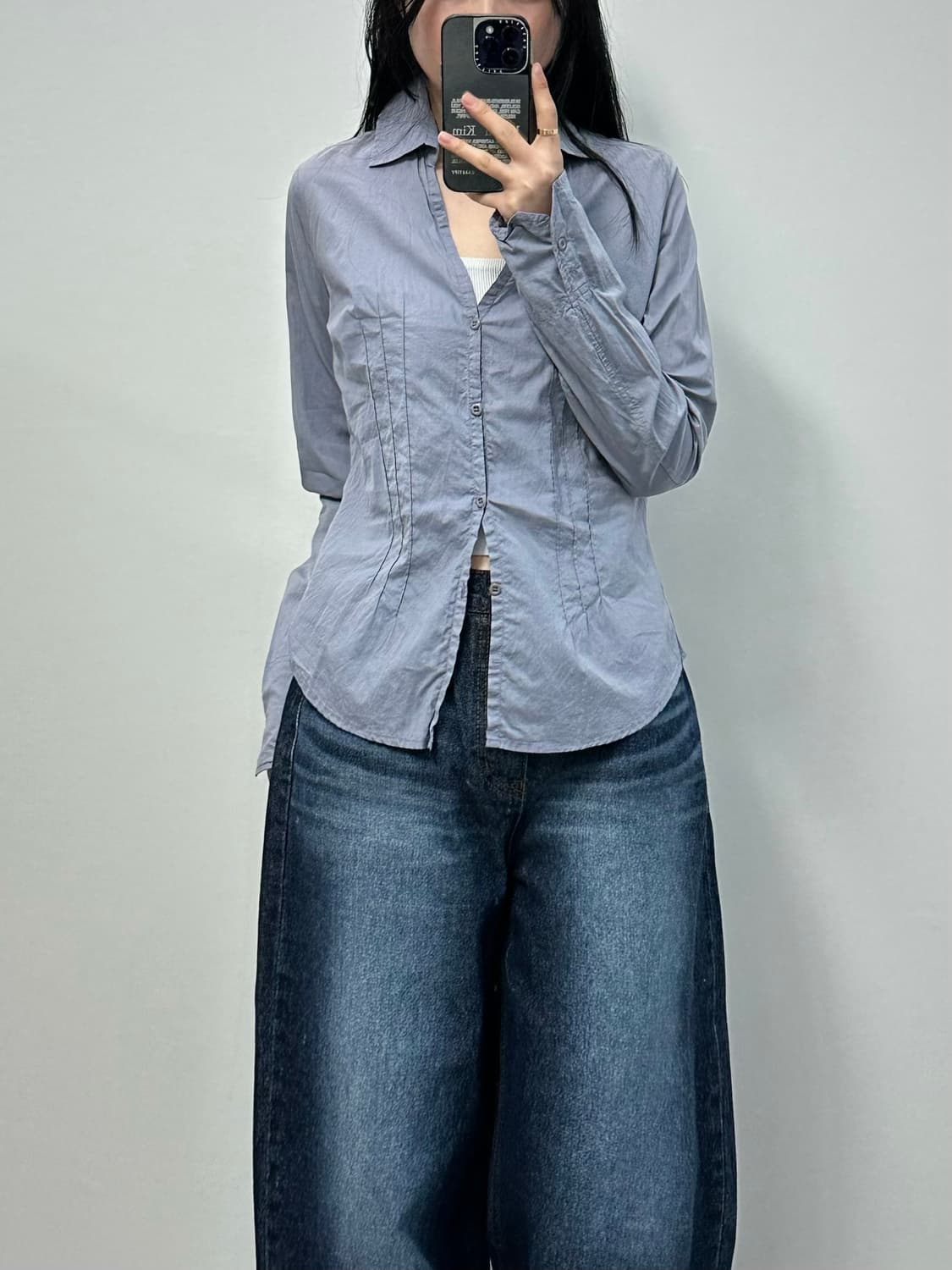 디젤 00a 핀턱 솔리드 셔츠 상품이미지1