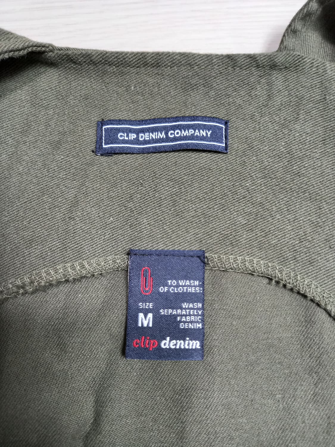 30- CLIP DENIM Kor 스판 멜빵 데님 카키 30-242 상품이미지6