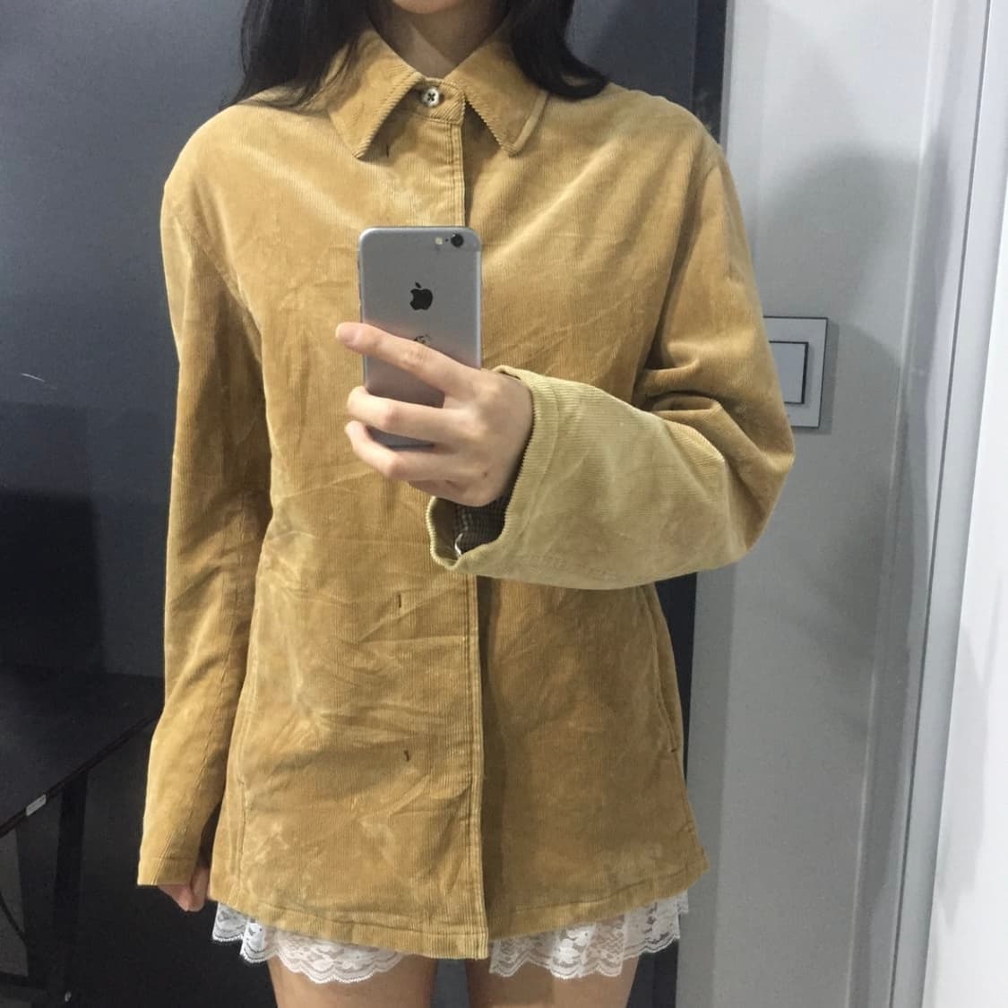 The suit company 코듀로이 머스타드 버튼 자켓 상품이미지2