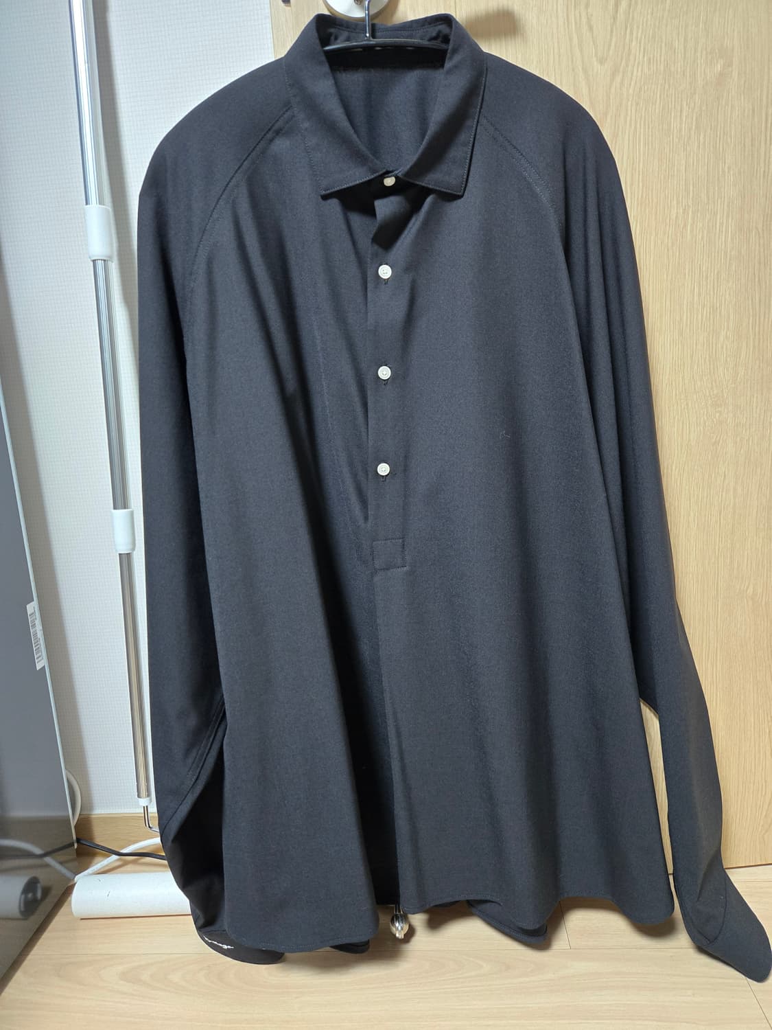 실라주 헨리넥 울 셔츠 상품이미지1