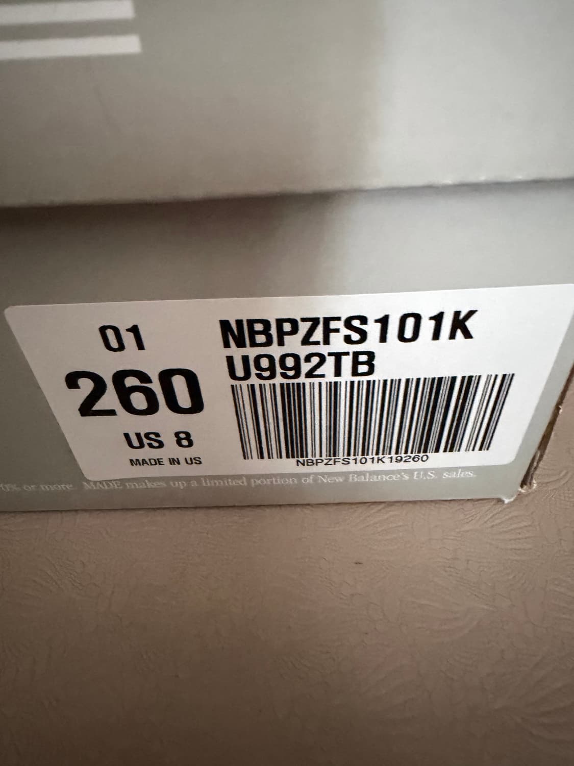 뉴발란스 992 메이드 인 USA 코어 블랙 260 상품이미지6