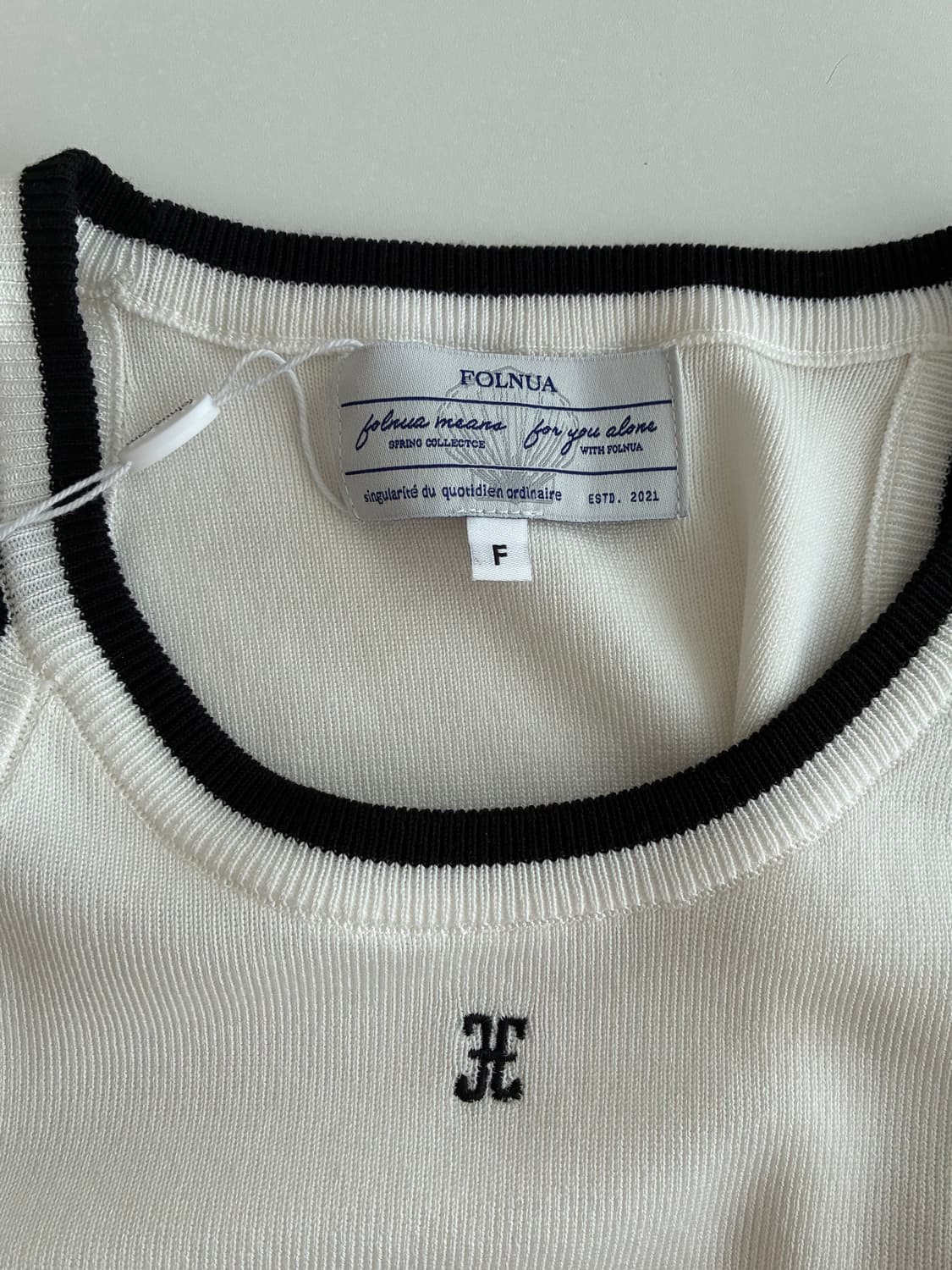 F) 새상품 폴뉴아 홀터넥니트 원피스 아이보리 상품이미지4