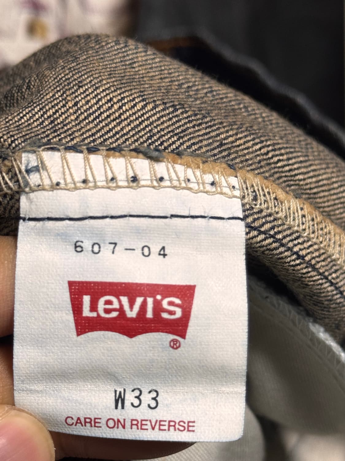 리바이스 607 00s 일본 오렌지탭 데님 팬츠 상품이미지7