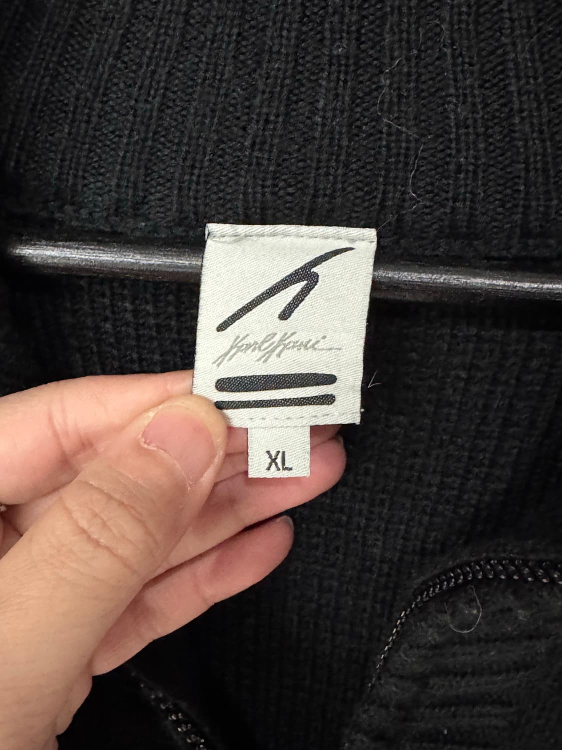 칼카니 블랙 울 니트집업  상품이미지3