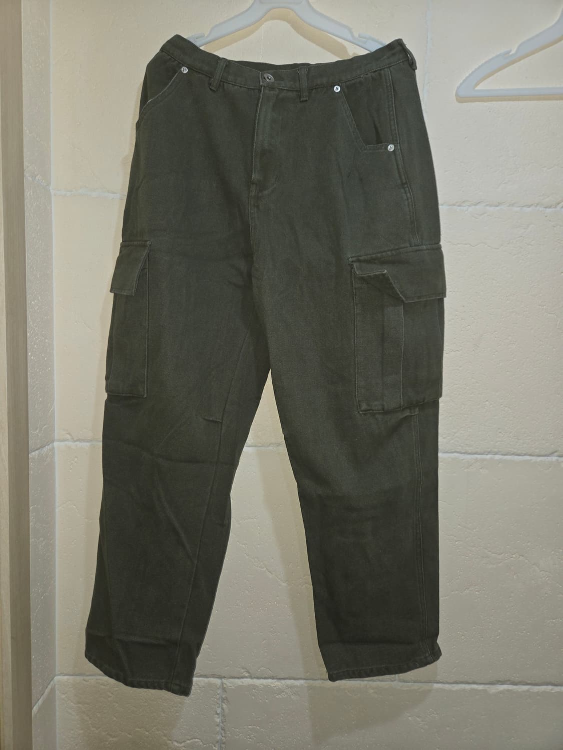 인더스트 워시드 와이드 카고 팬츠 미착용 상품이미지2