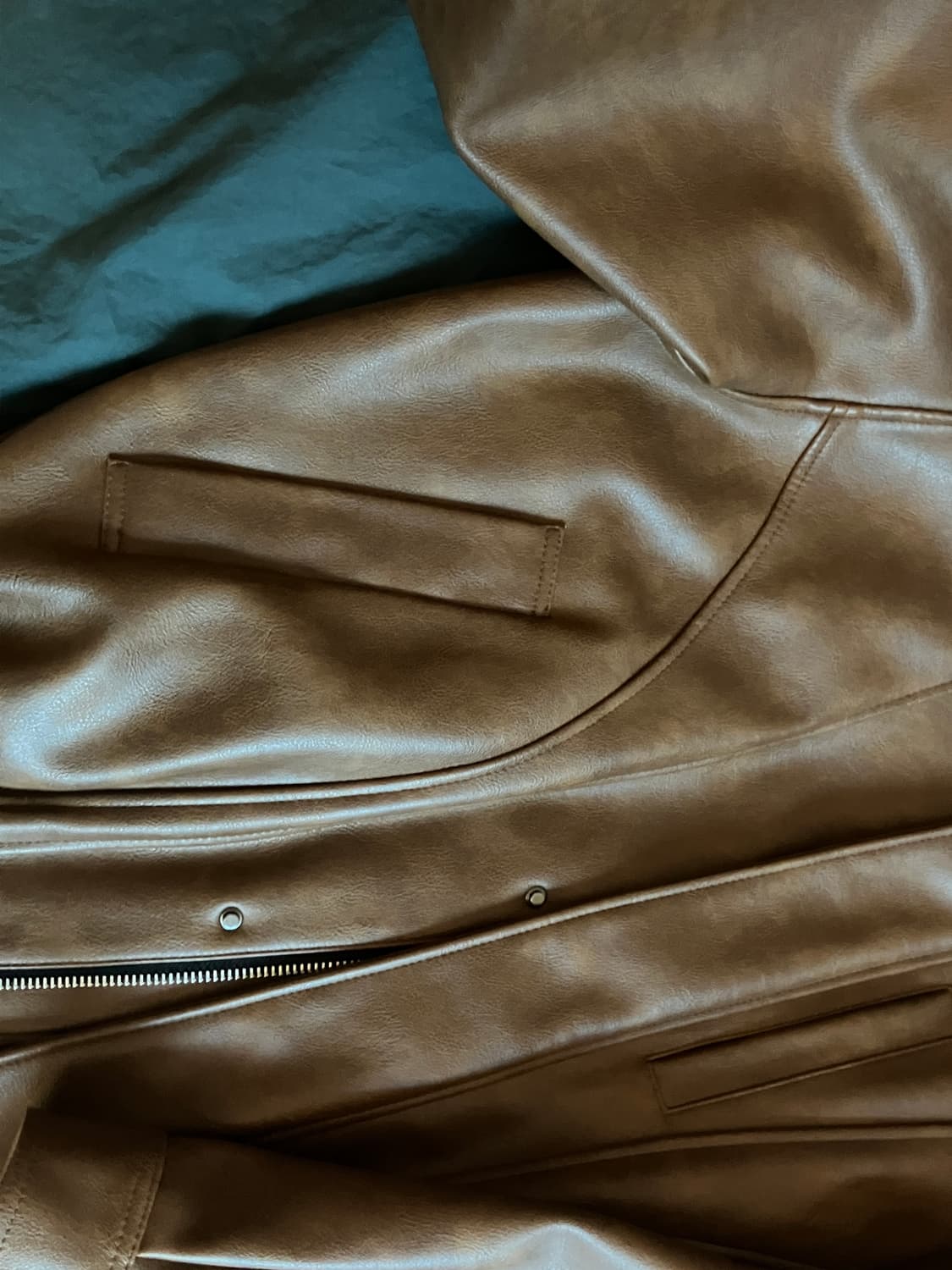 알렌느 브라운 가죽자켓 상품이미지3