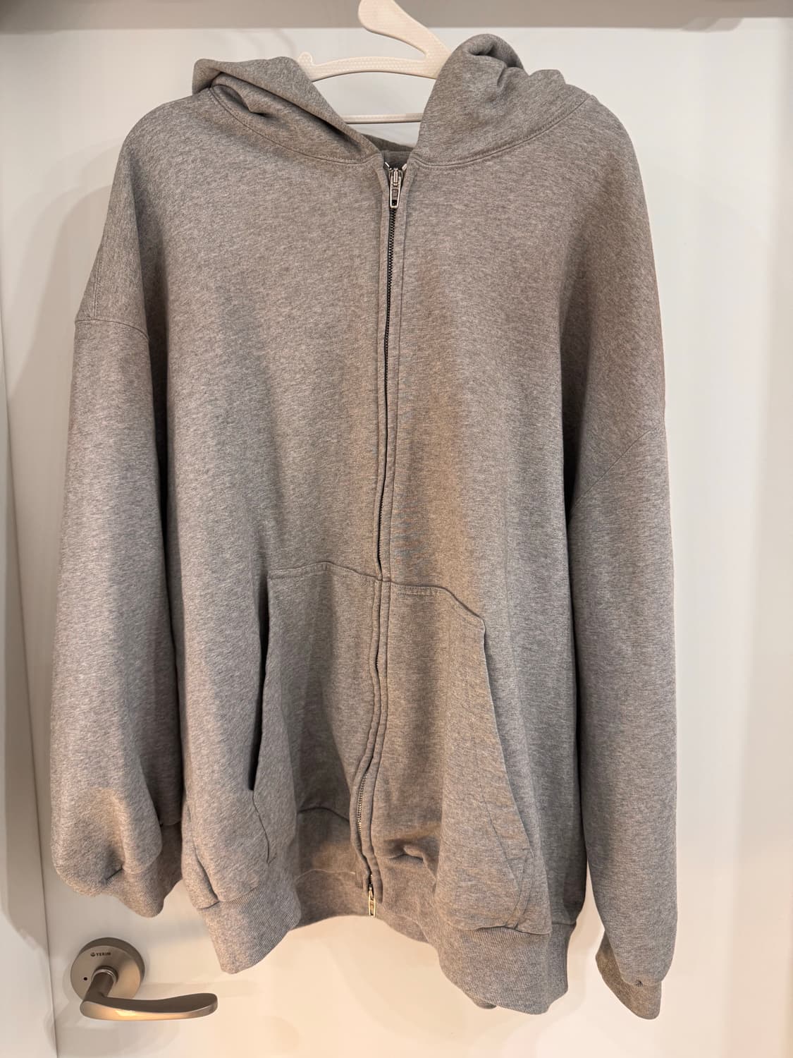 발렌시아가 23 ss 더티워싱 후드 집업 그레이 L 상품이미지2