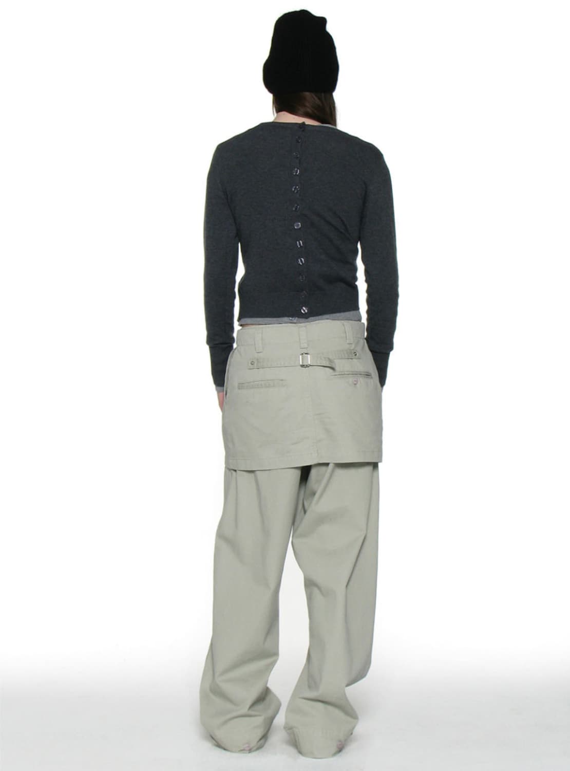 투웨이 어시매스틱 니트 가디건 차콜 (새상품) 상품이미지2