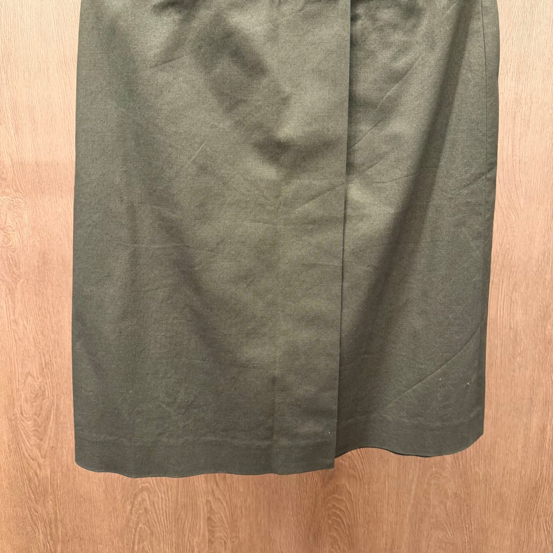 브룩스 브라더스 코튼 미디 스커트 트임 허리 벨트 디테일 카키 브라운 상품이미지5