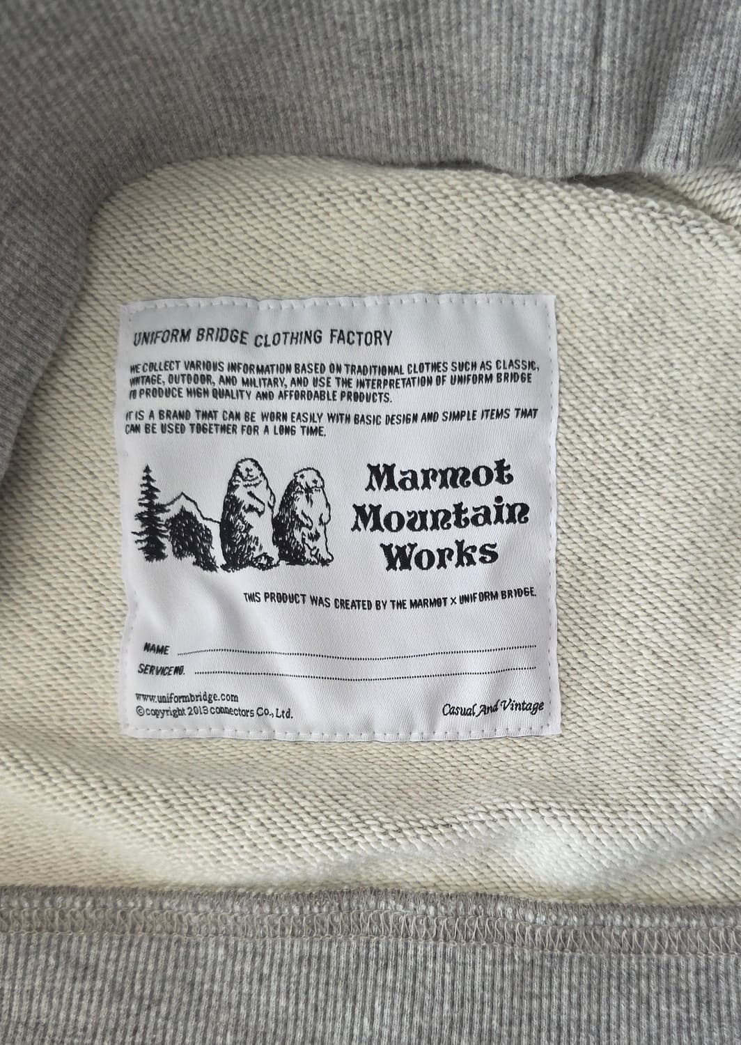 유니폼브릿지 맨투맨 롱슬리브 라운드 티셔츠 라이트 그레이 M 상품이미지7