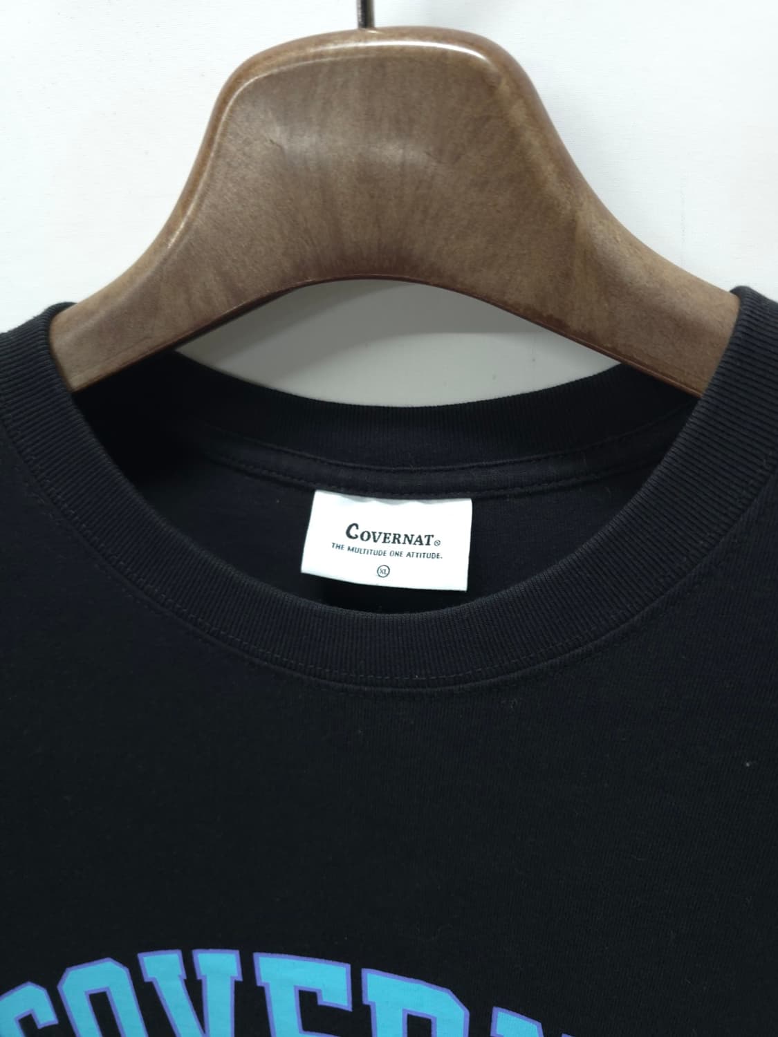 커버낫 아치 로고 반팔 티셔츠 블랙 XL 상품이미지3