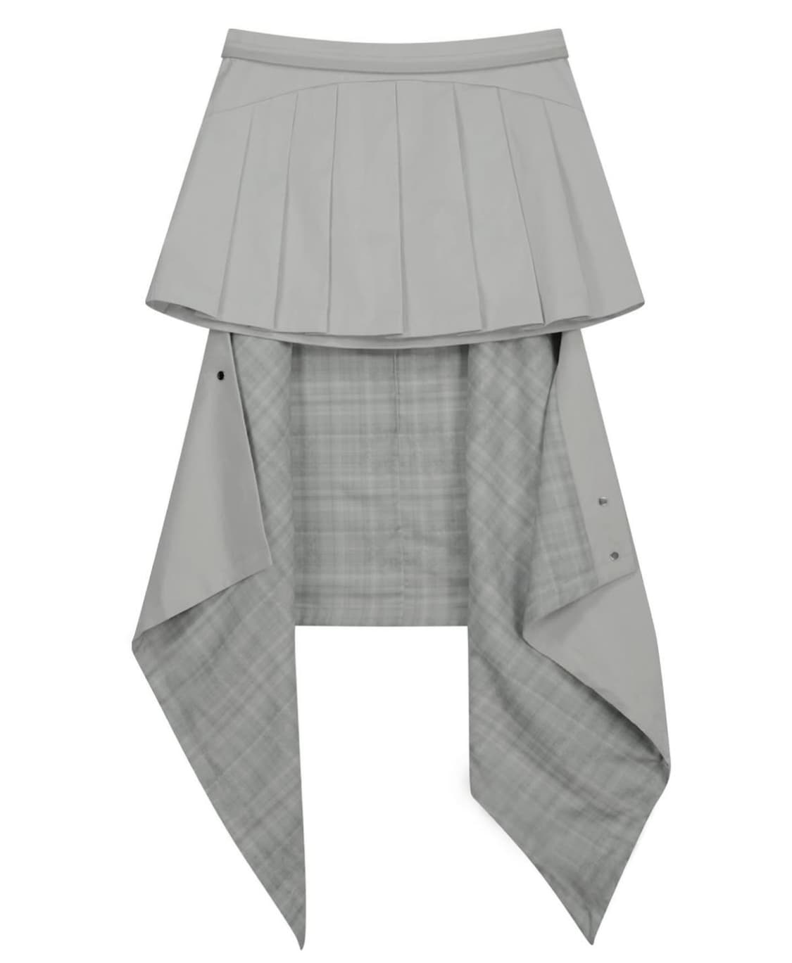 오호스 스커트 언밸런스 분리 패널 스커트 블랙 1사이즈 상품이미지3