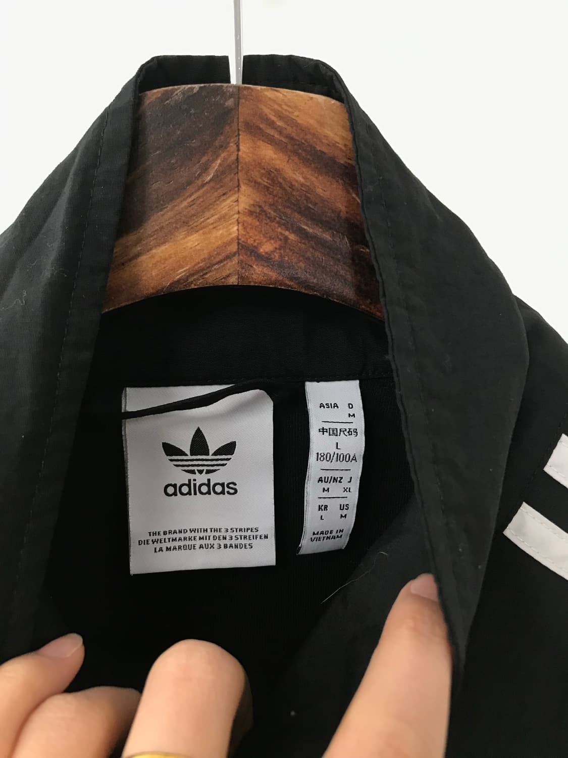 아디다스 파이어버드 사이드라인 블랙 우븐 바람막이 자켓 상품이미지5