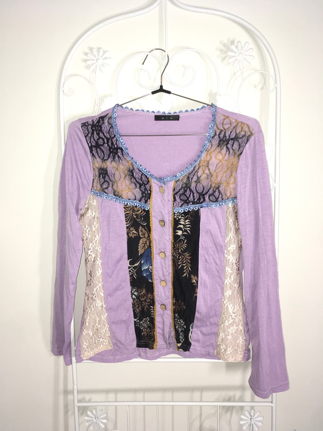 jpn vintage archive patchwork lace cardi 상품이미지5
