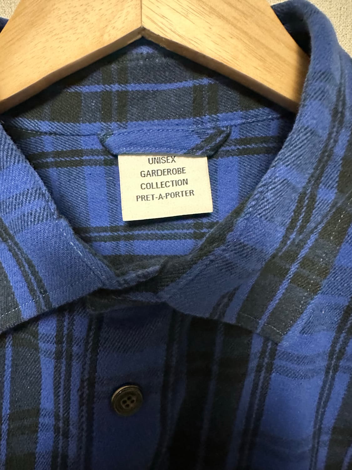 베트멍 네임카드 플란넬 체크셔츠 블루 (S) 상품이미지4