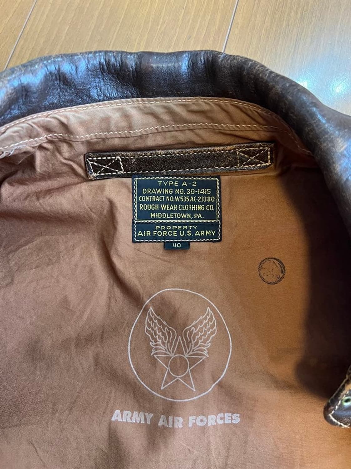 (40) 버즈릭슨 buzz rickson a-2 가죽자켓 상품이미지3
