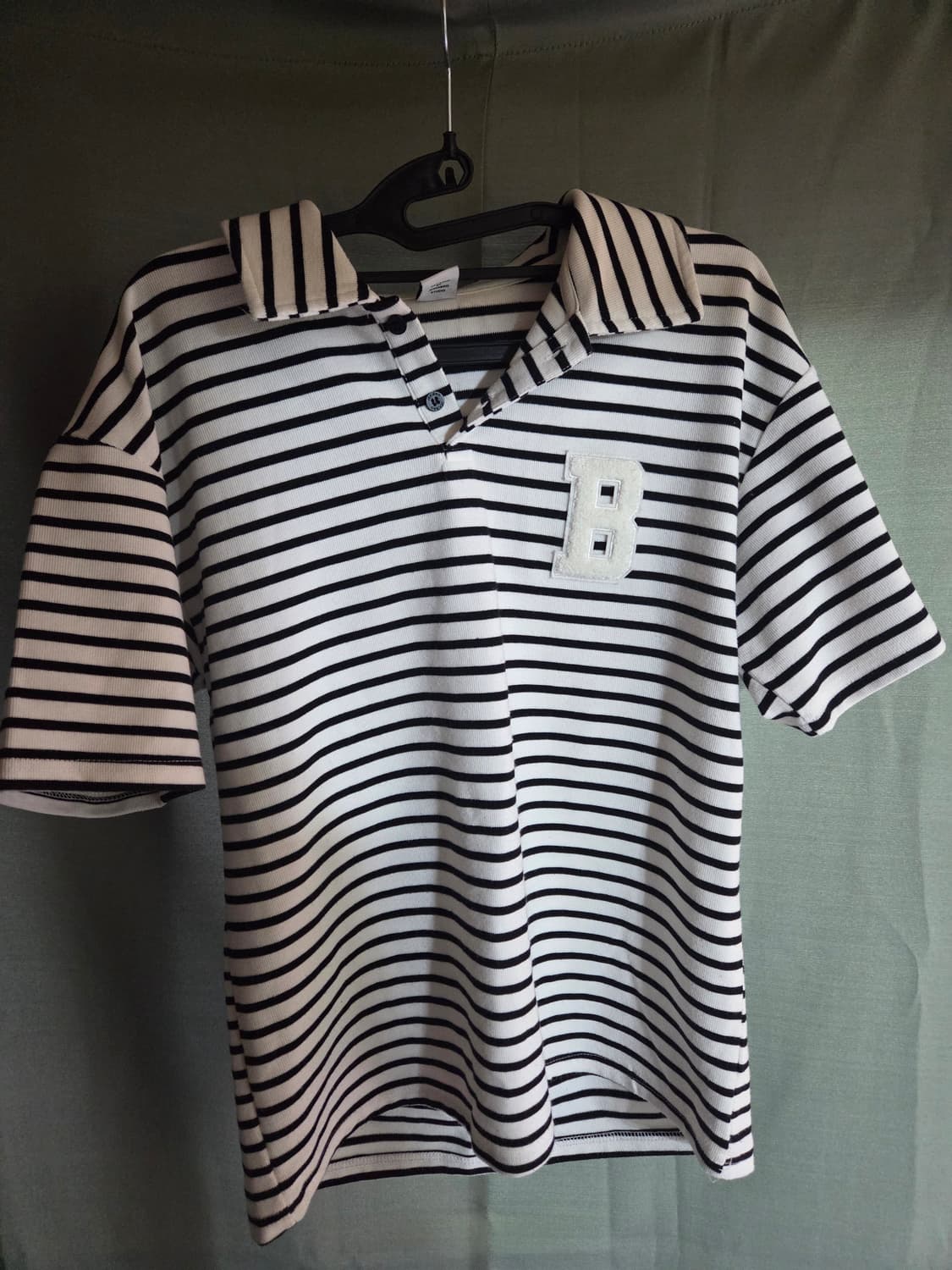 5천원 급처! 스트라이프 반팔 카라 피케티 상품이미지1