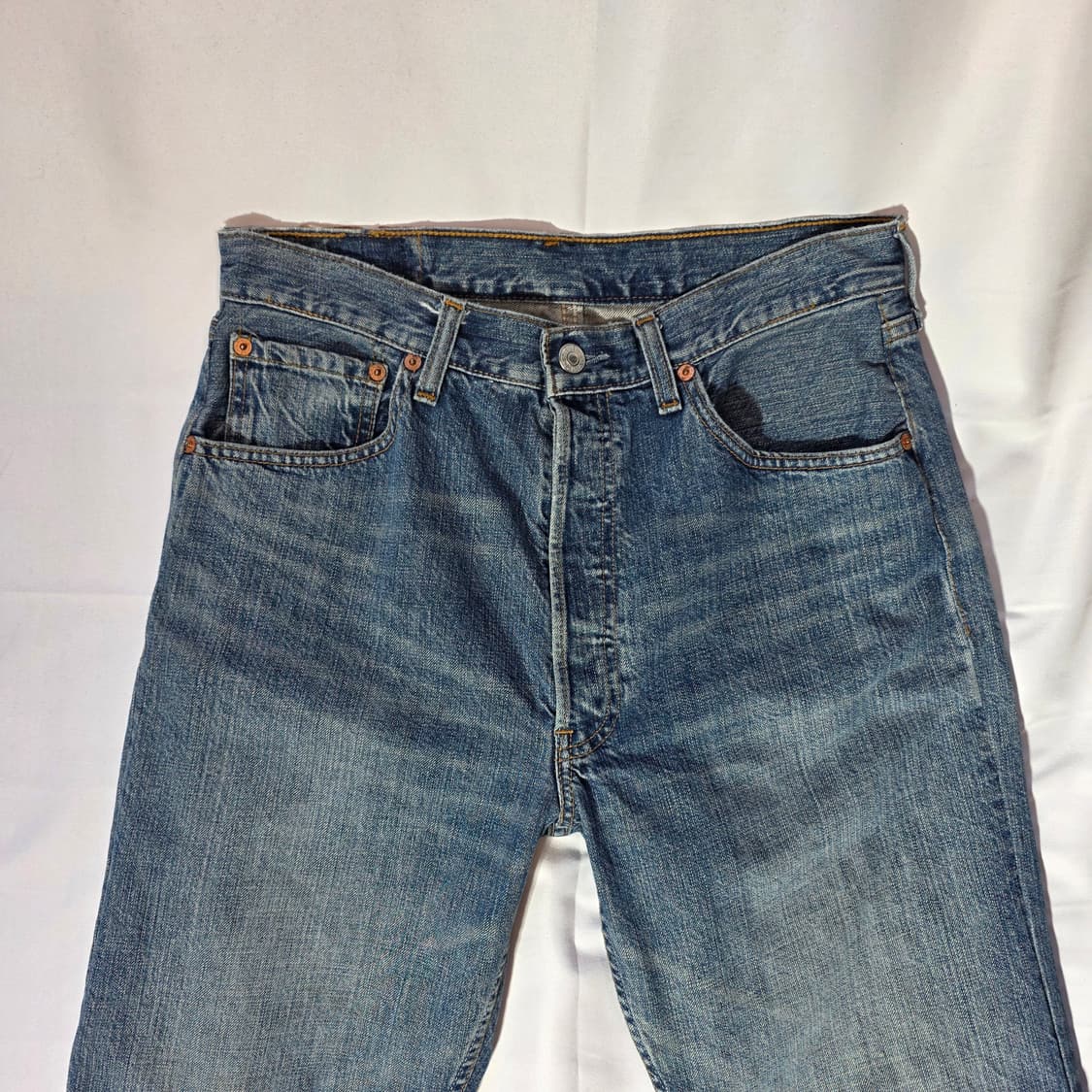 [32X34]00s리바이스 501 빈티지 워싱 데님팬츠 상품이미지2