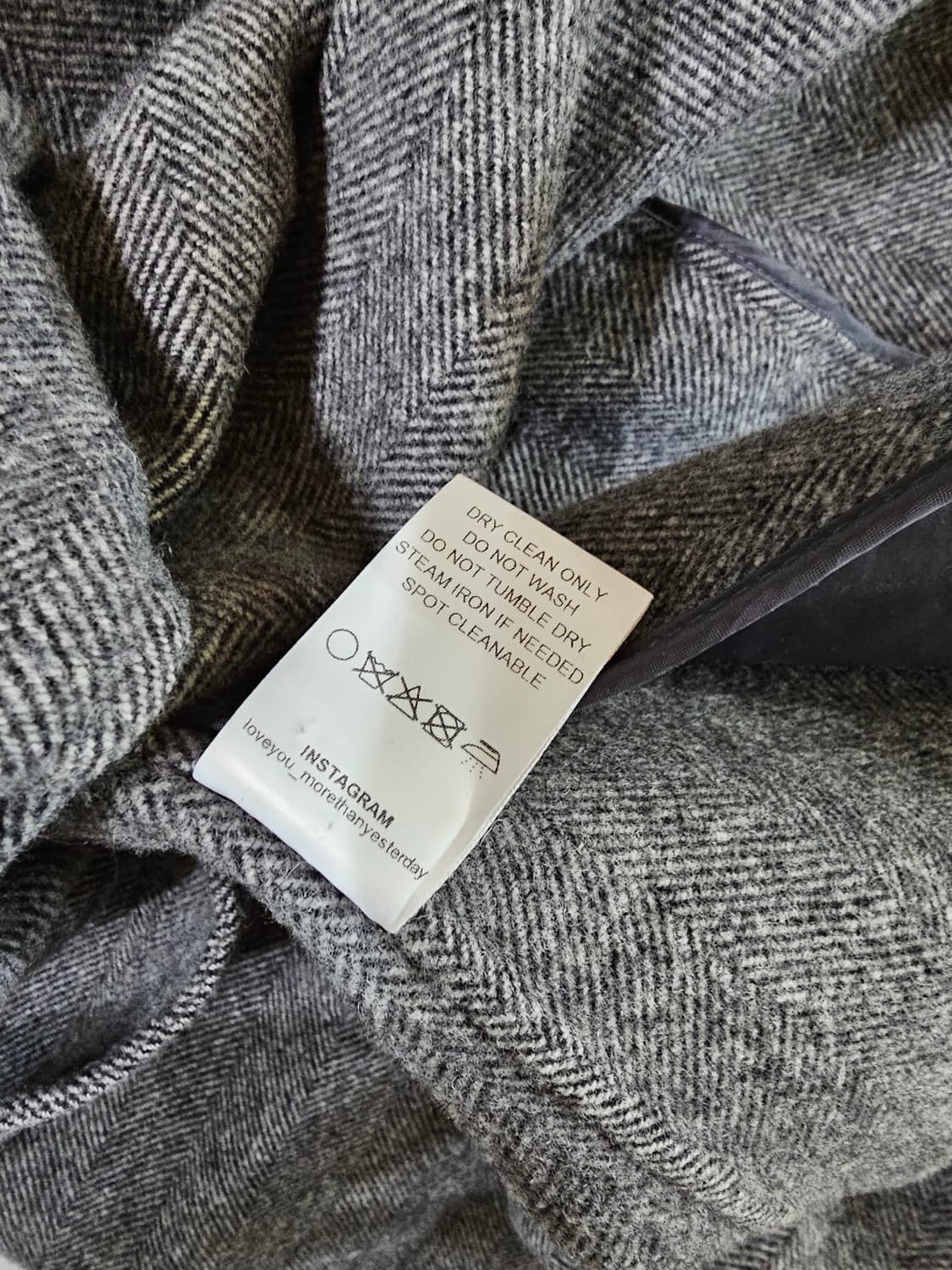 모어댄예스터데이 클래식 헤링본 핸드메이드 롱코트 상품이미지9