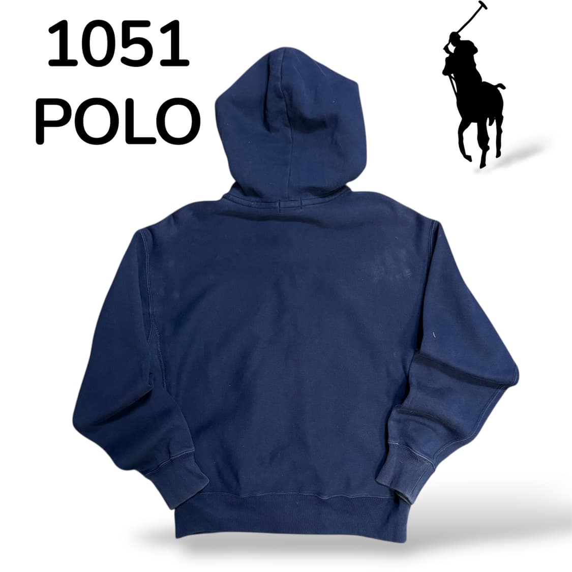 폴로 네이비 레드로고 후드 집업 L 상품이미지3