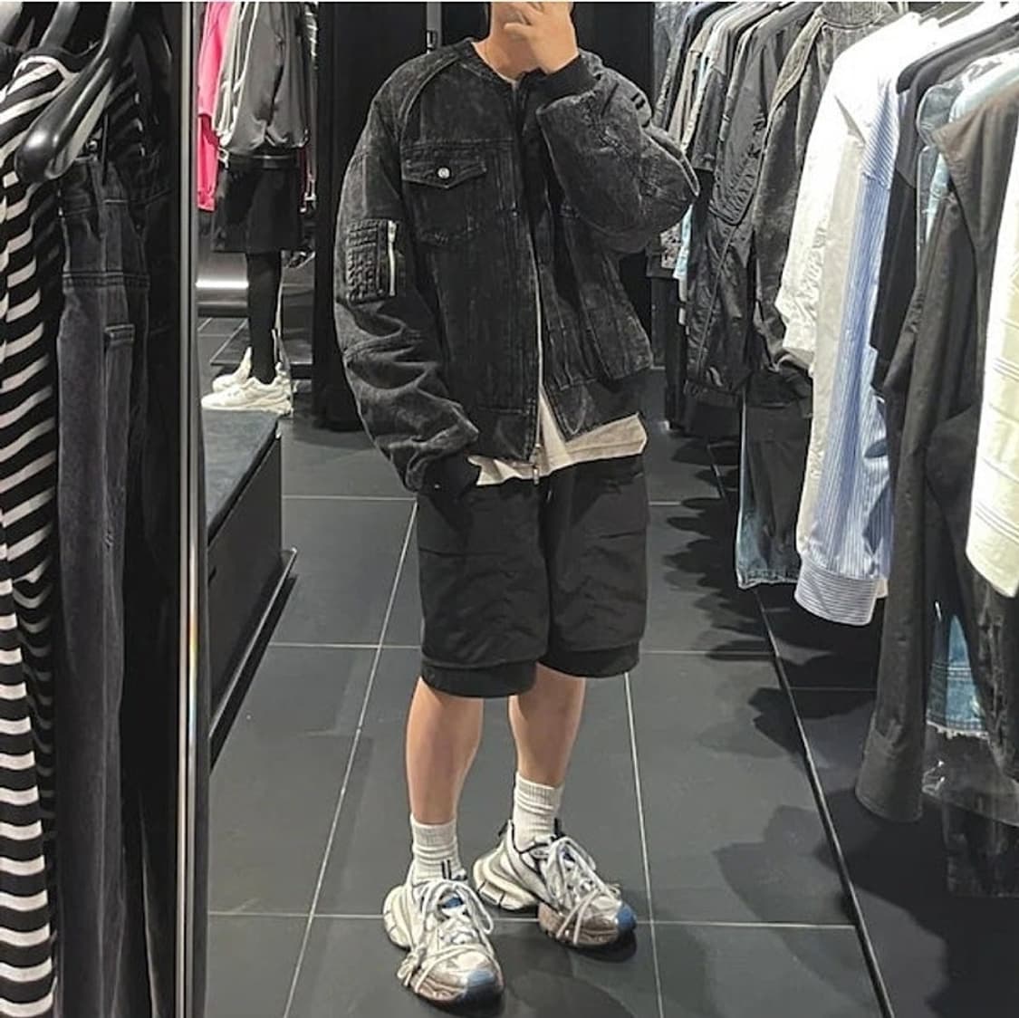 준지 139만 흑청 데님 마원 봄버 MA-1 상품이미지4