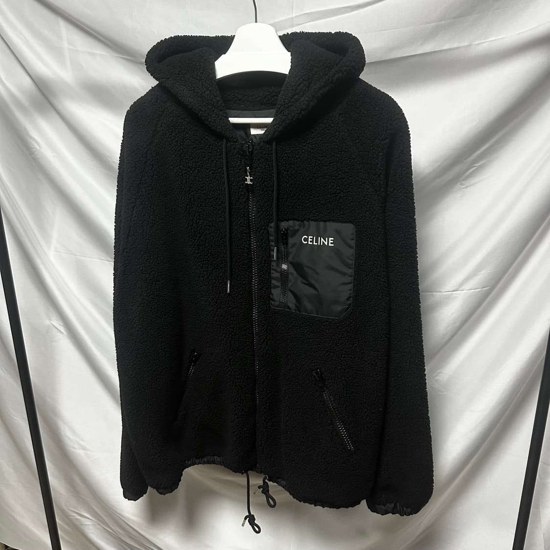 [2XL/새상품] 셀린느 오슬롯 프린트 플리스 후드 후리스 상품이미지3