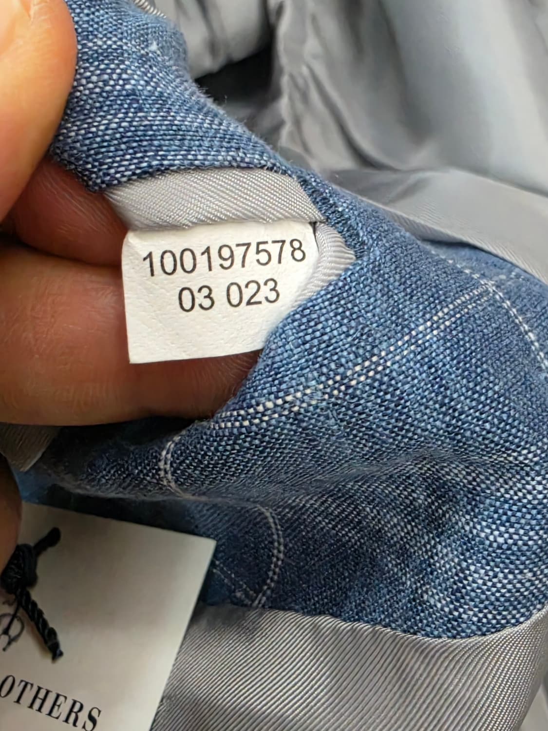 [새상품/최종할인] 브룩스브라더스 린넨 블루체크 2버튼 46R 107 상품이미지5