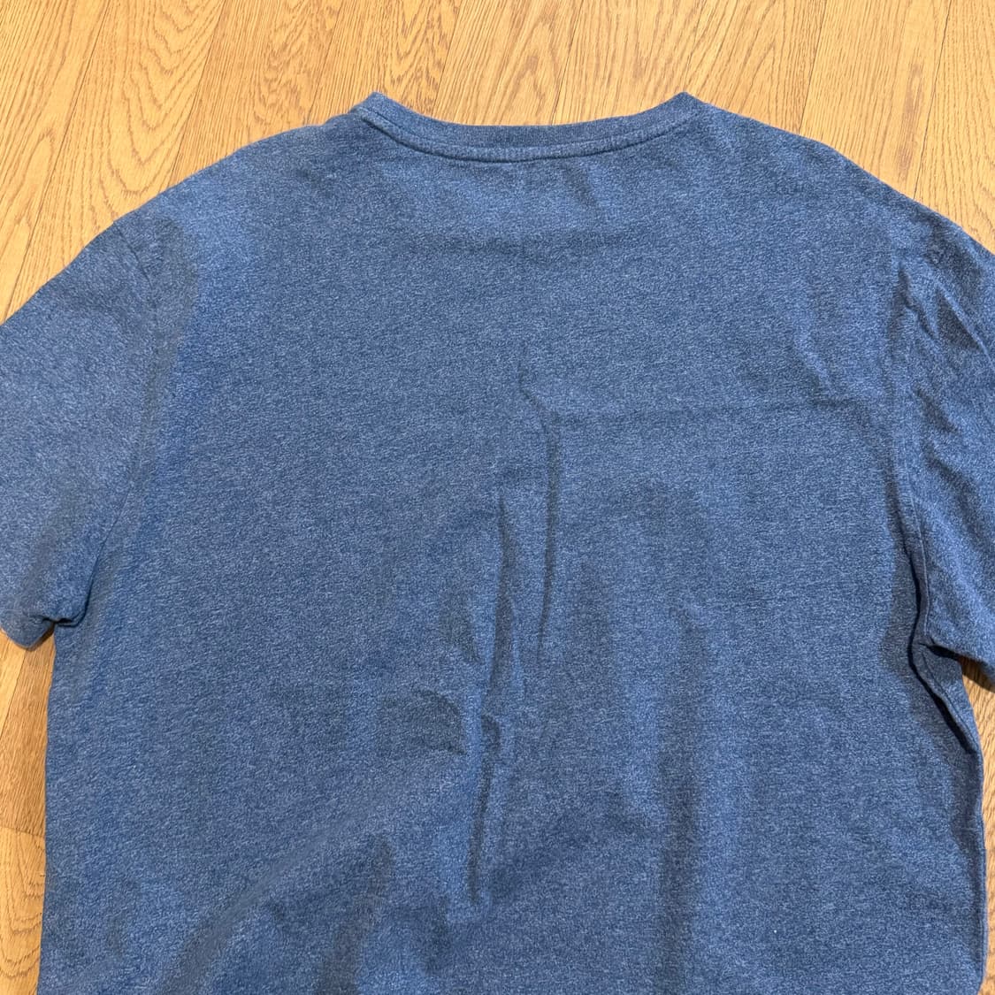 폴로 랄프로렌 멜란지 블루 라운드넥 반팔 티셔츠 상품이미지5