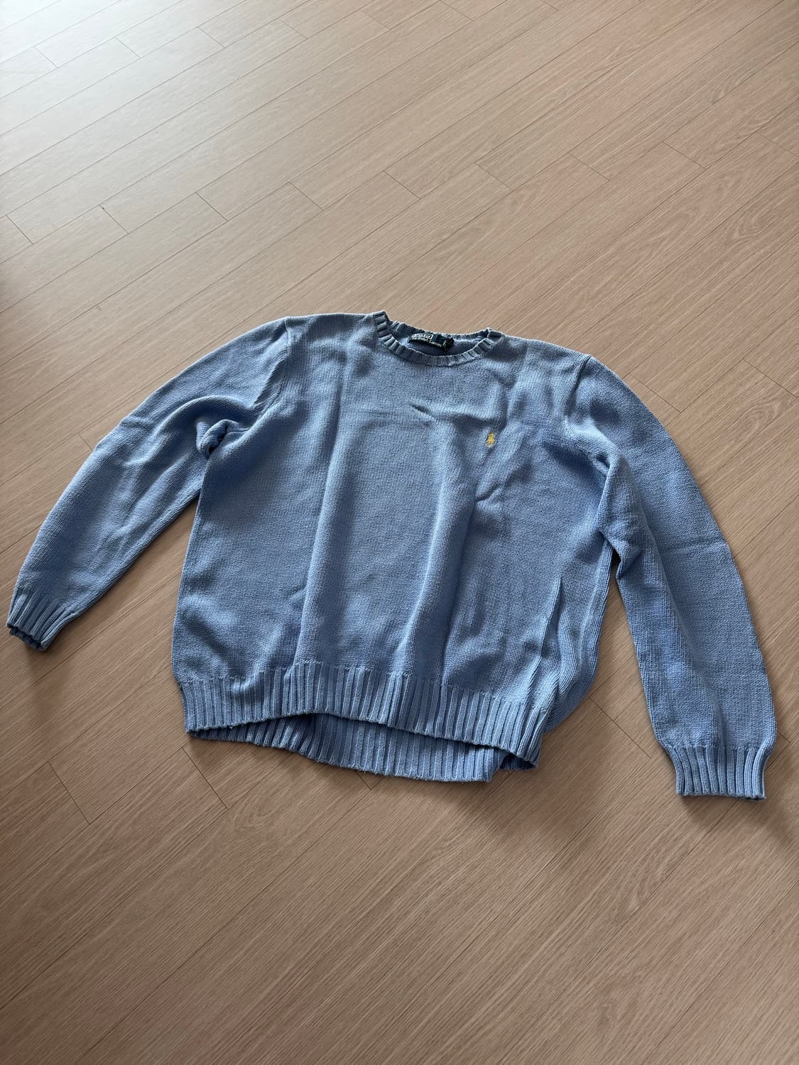 폴로 남녀공용 소라색 니트 상품이미지2