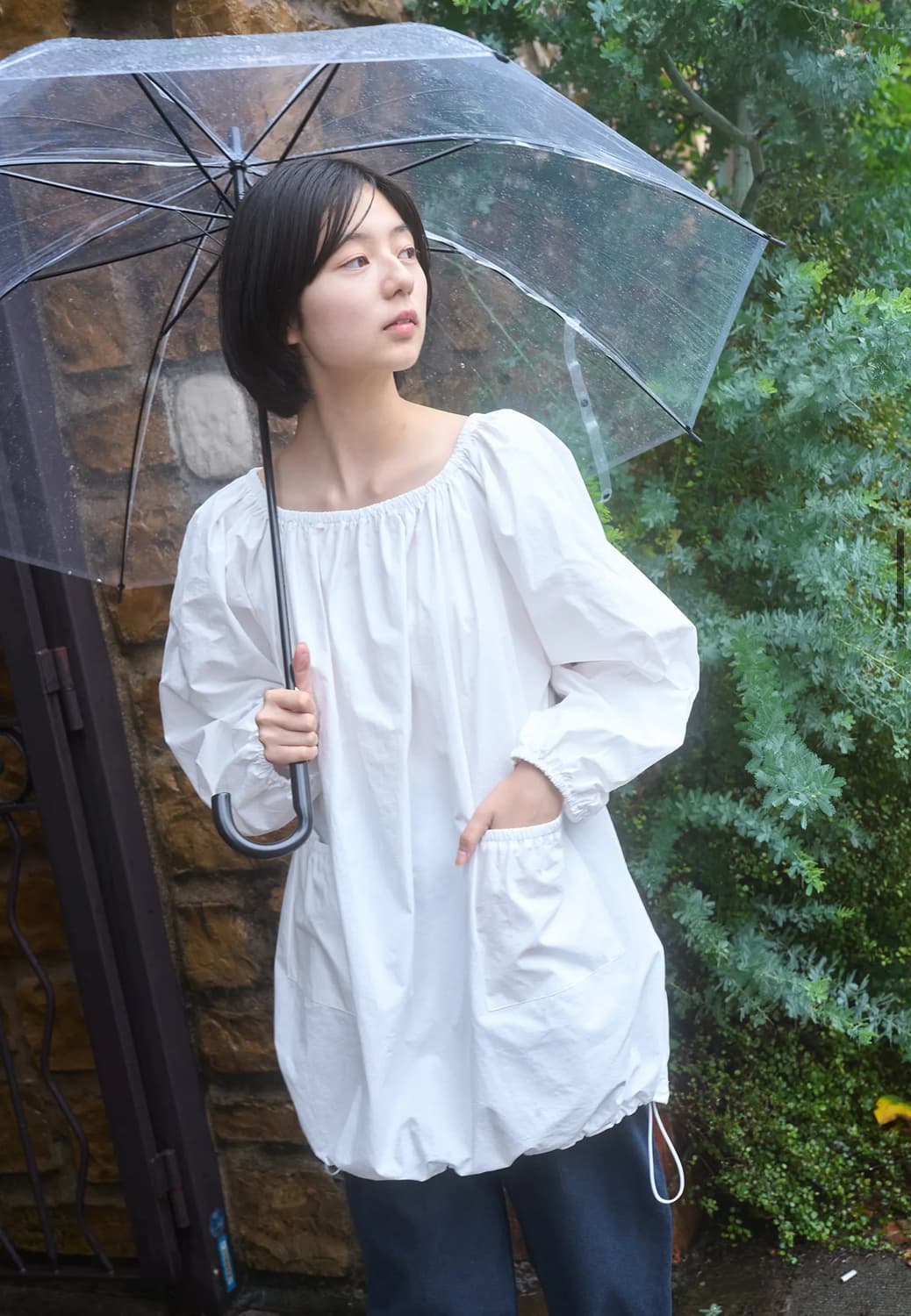 (수수료 설명 참고) over shirring blouse 상품이미지2