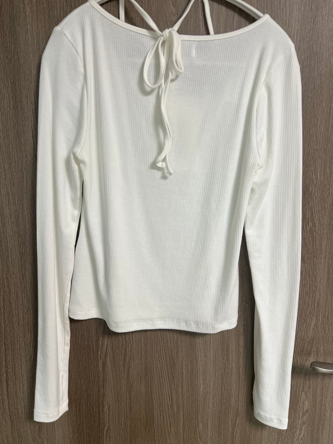 아티드 언밸런스 스트랩 티셔츠 white 상품이미지6