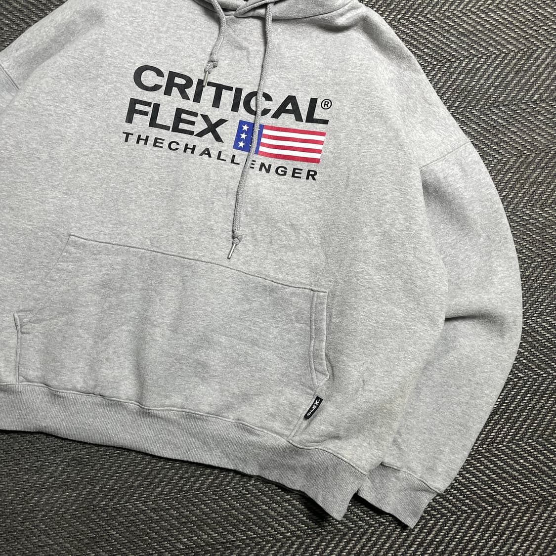 크리티컬플렉스 USA 성조기 빅로고 박시핏 후드 티셔츠y 5337 상품이미지3