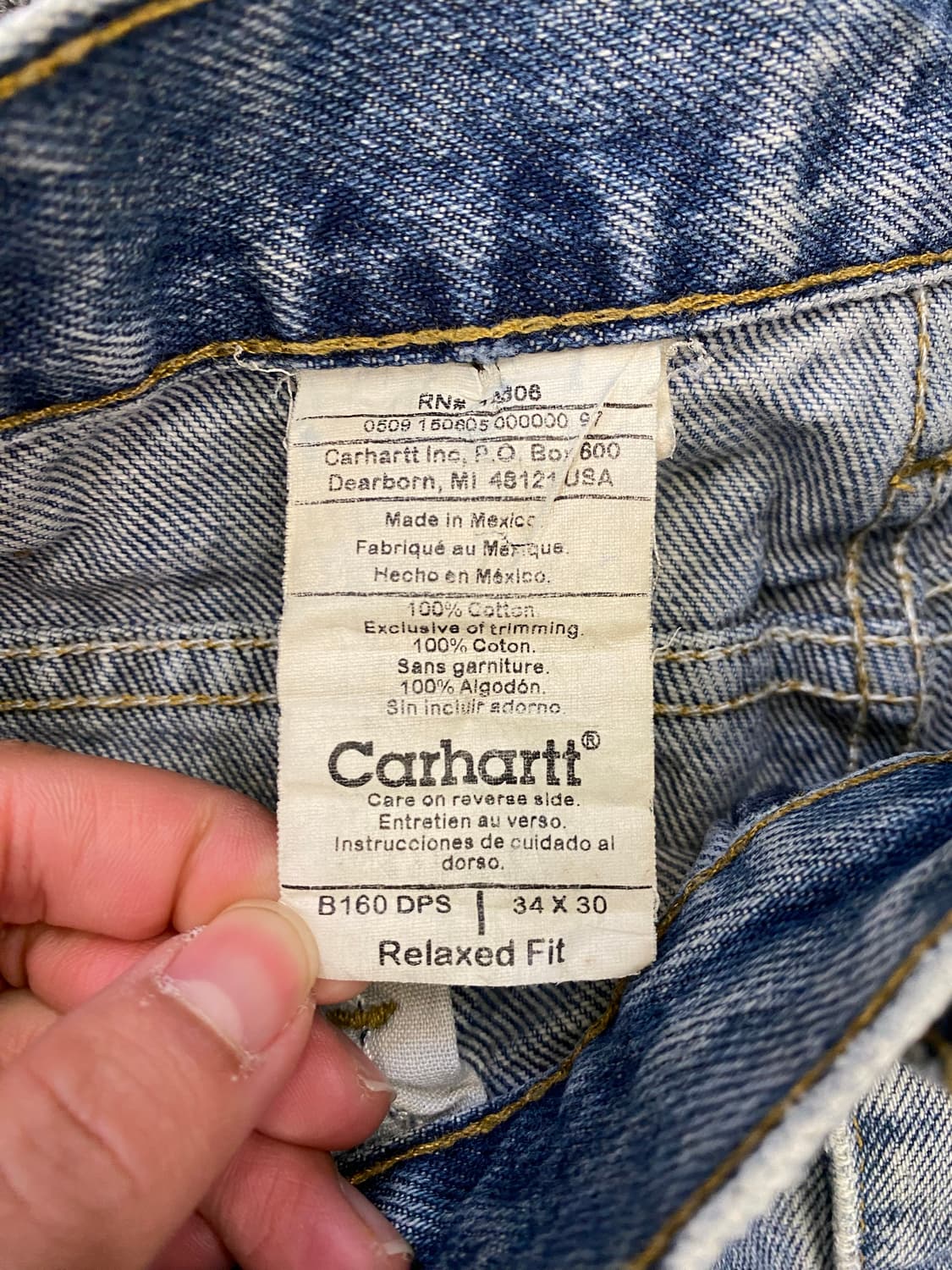 Carhartt 칼하트 데님 워크팬츠 상품이미지6