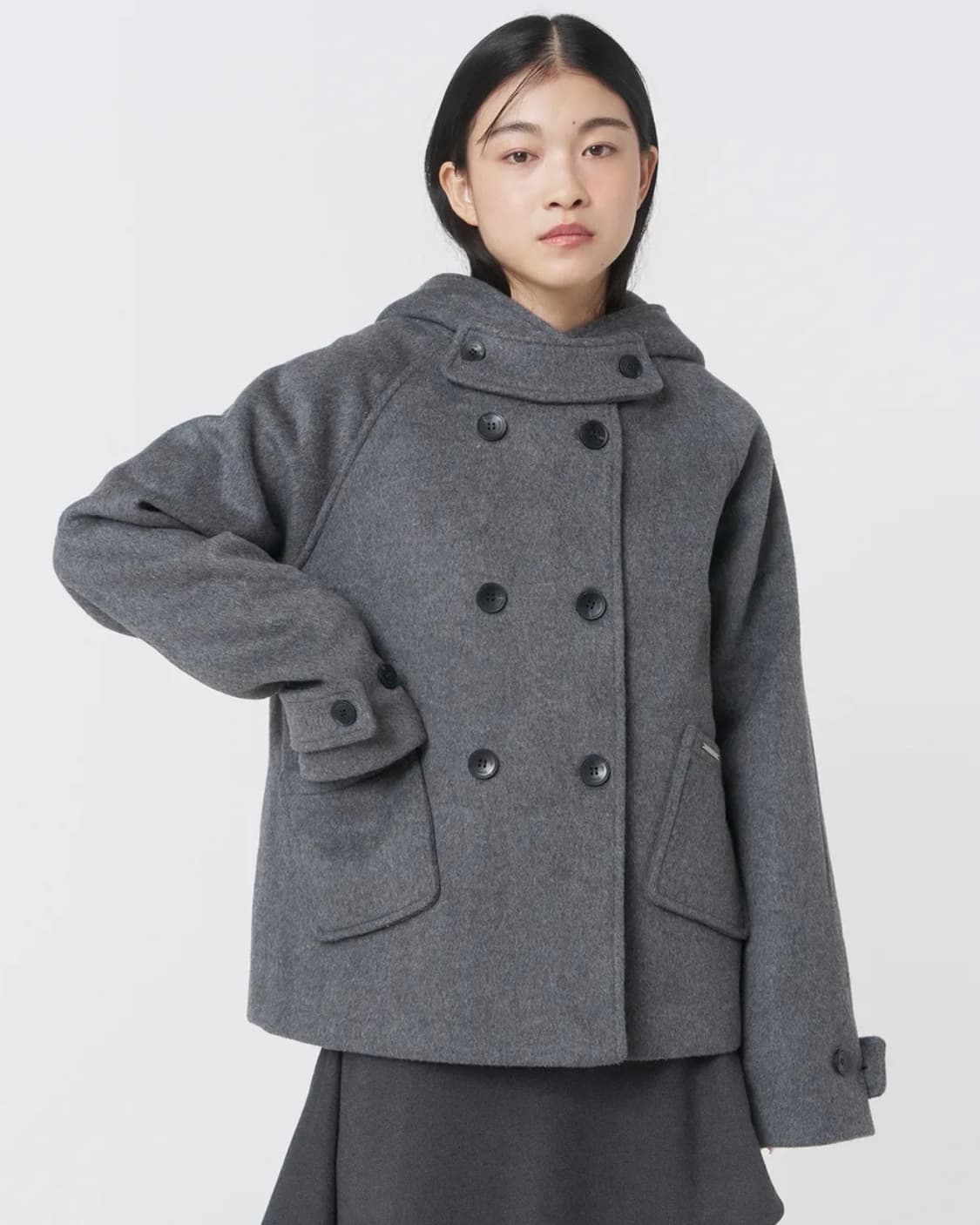 미세키서울 후디 더블 코트 Hoodie double button coat 상품이미지1
