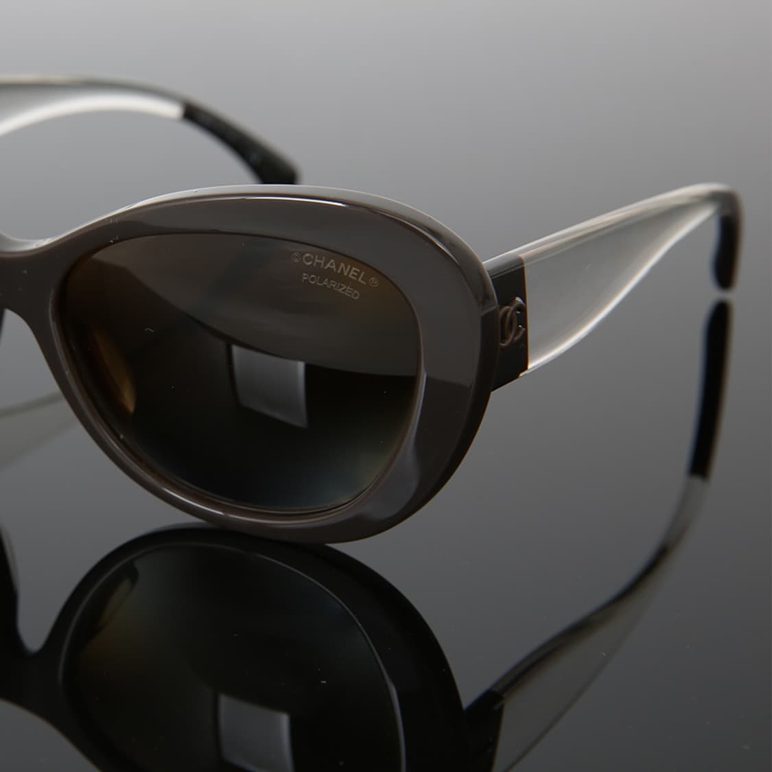 샤넬 캣아이 선글라스 카키 클리어 선글 5264 보증서 상품이미지10
