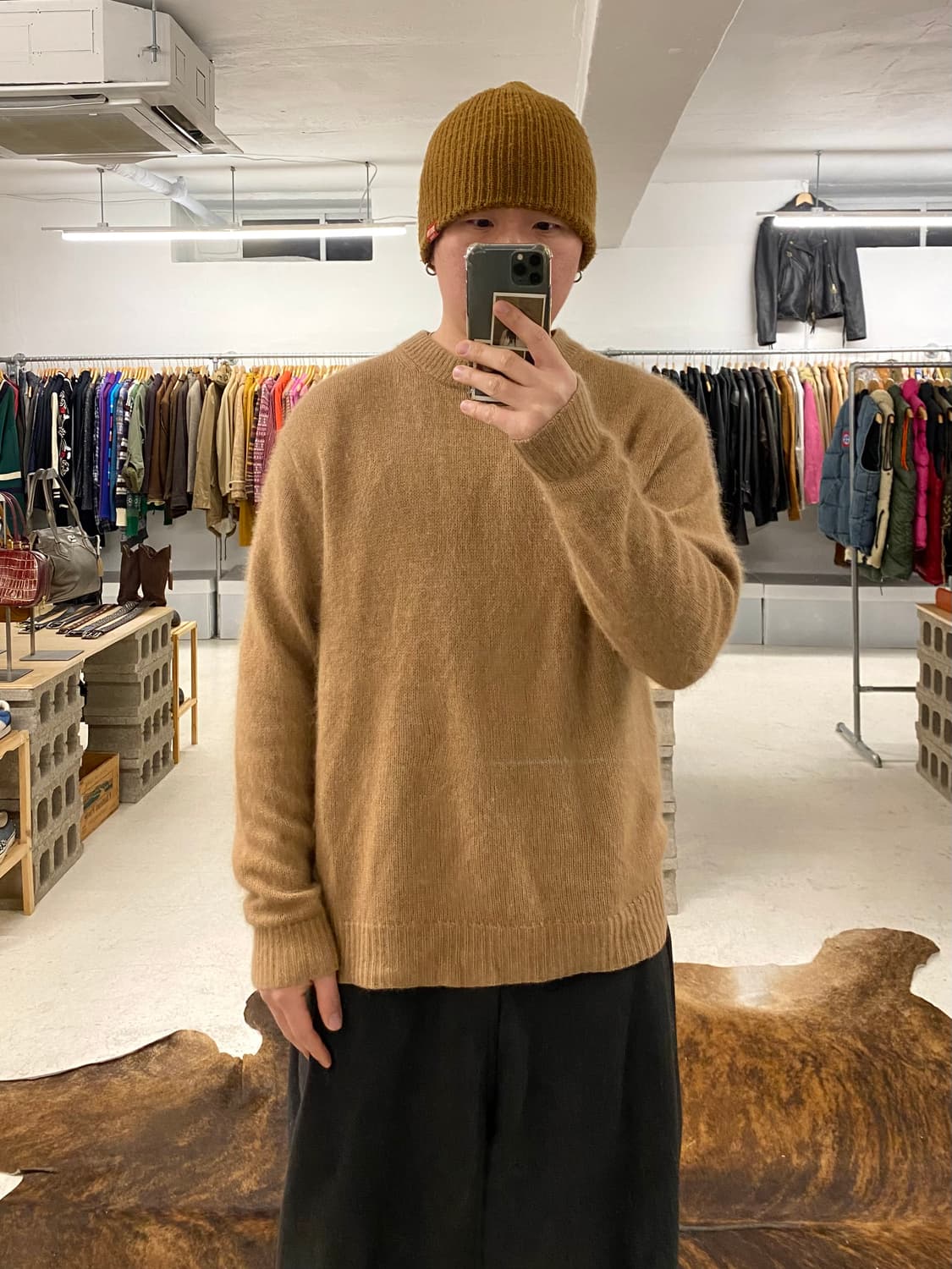 FREAK'S STORE raccoon fur knit 라쿤퍼 혼방 니트 상품이미지8