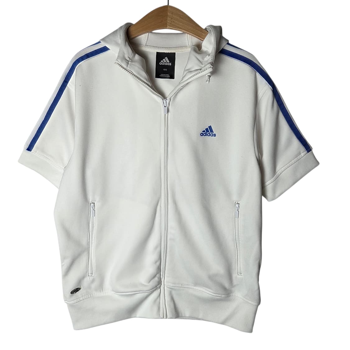 [Adidas] 아디다스 화이트블루 반팔 트랙탑 후디져지 상품이미지1