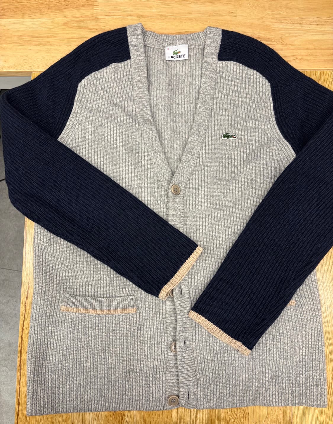 [95] 라코스테 울 니트 가디건 상품이미지1