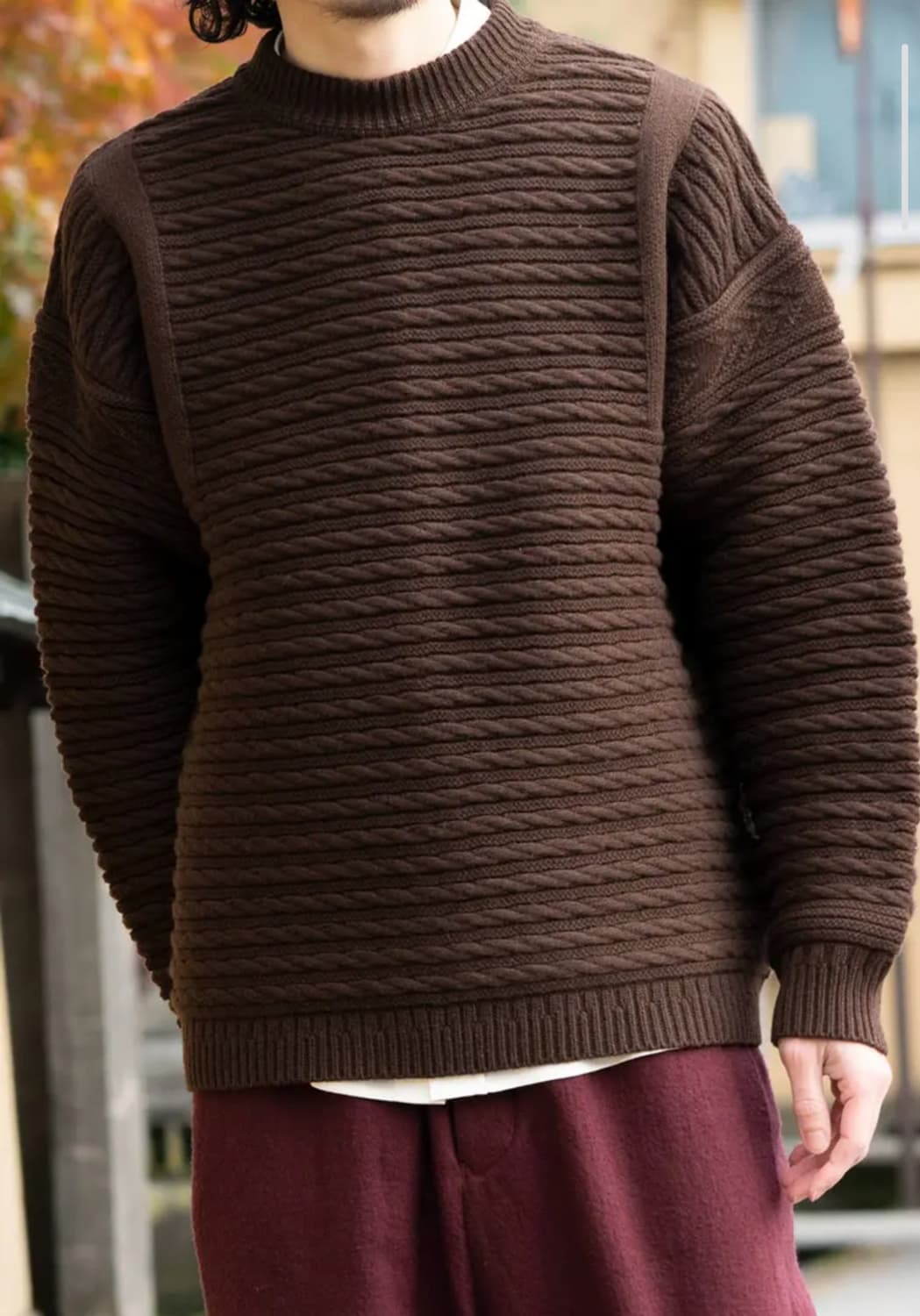 야시키 니트 2 size Brown 상품이미지10