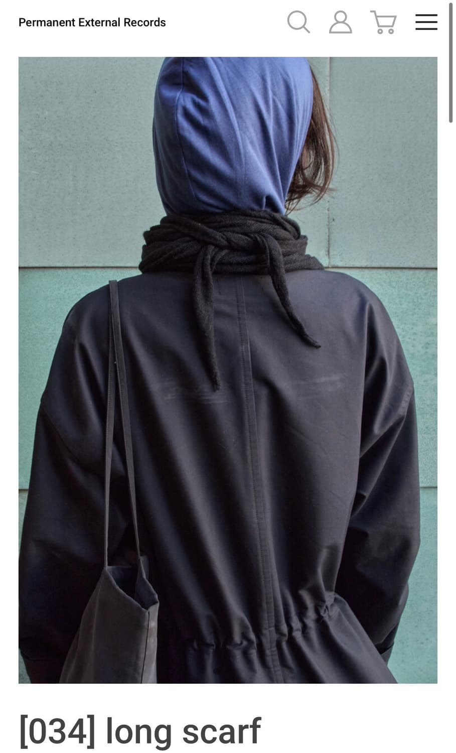 머듈 롱스카프 블랙 상품이미지1