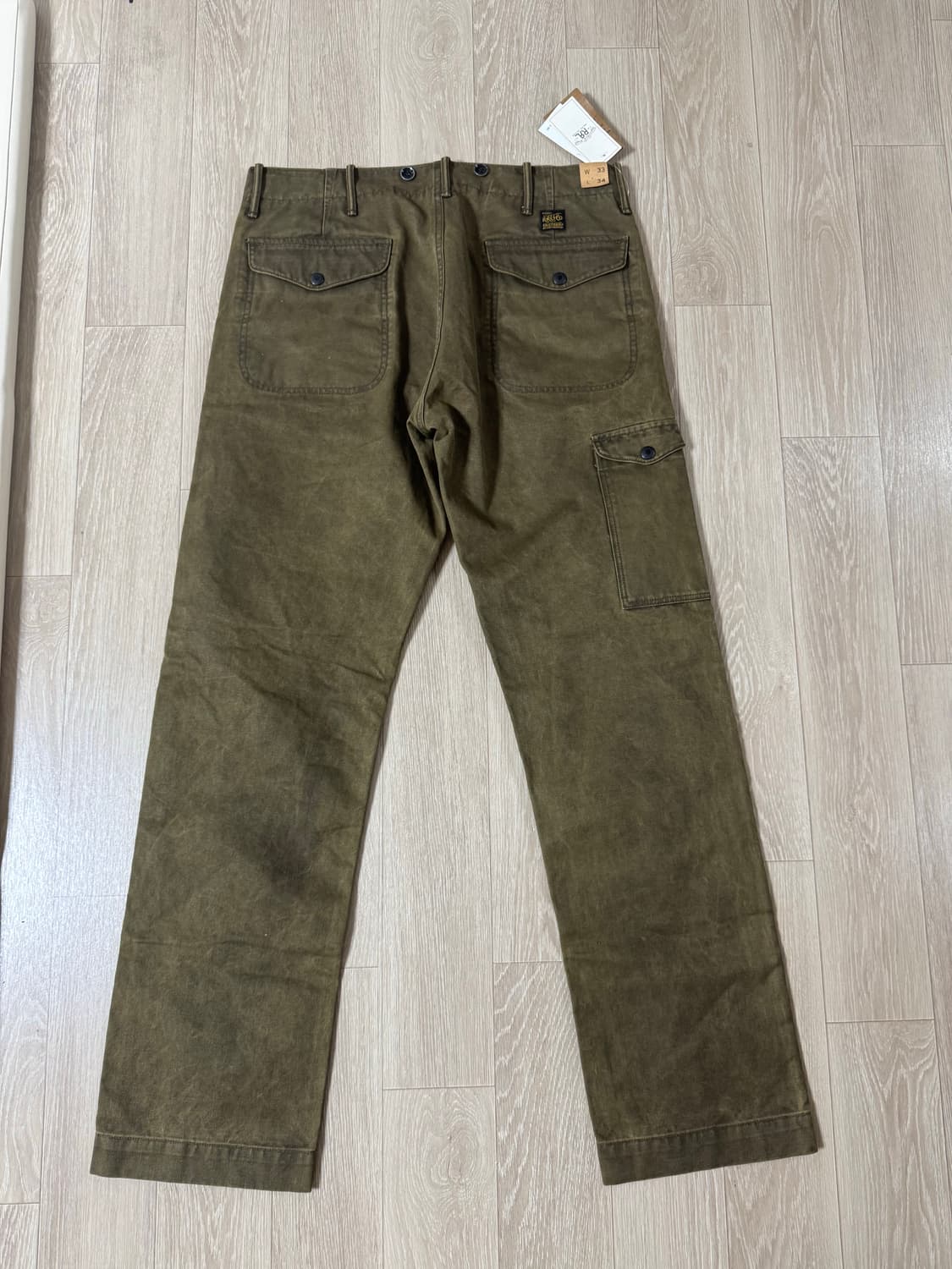 33/34 RRL 더블알엘 스트레이트핏 캔버스 유틸리티 포켓 카고 팬츠 상품이미지6