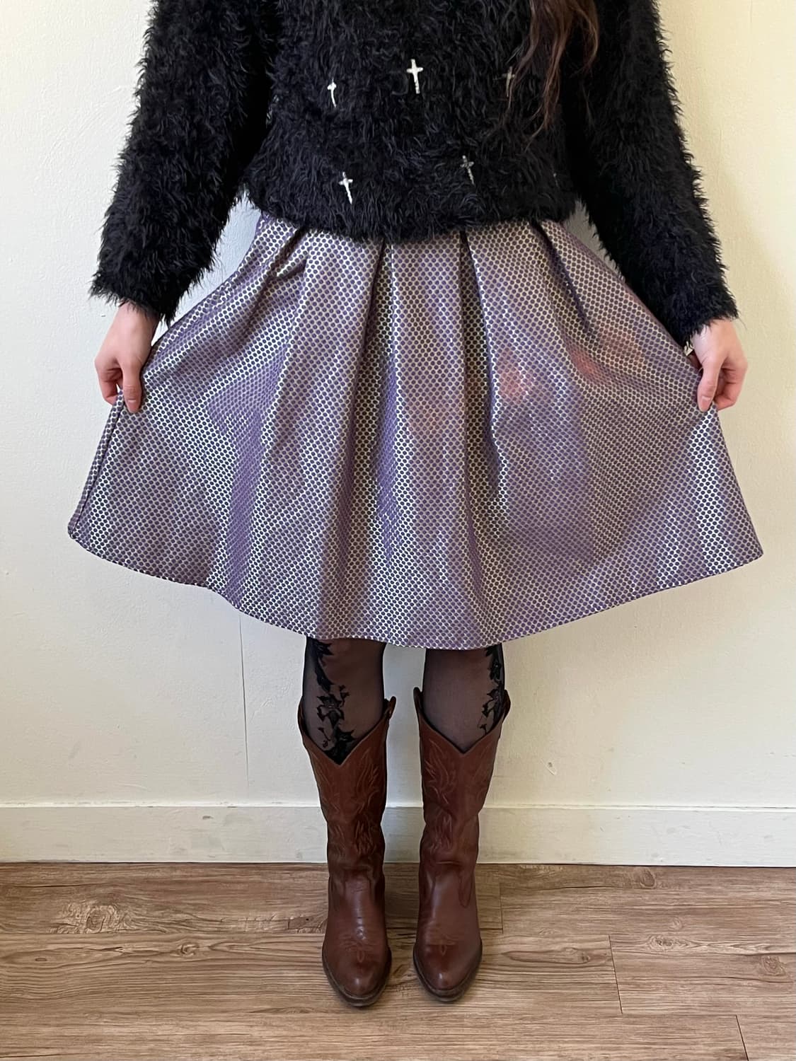 CoCo JANE 퍼플 도트 스커트 상품이미지5