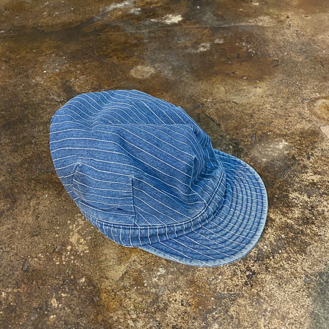 90s 스와거 스트라이프 데님 워크 캡 상품이미지2